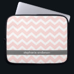 Light Pink Zig Zag Chevrons Pattern Laptop Sleeve<br><div class="desc">Personalize this stylish laptop sleeve with your name,  initials,  monogram or text of your choice.</div>