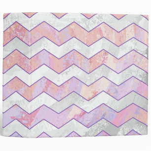 Light Pink Zig Zag Pattern Binder