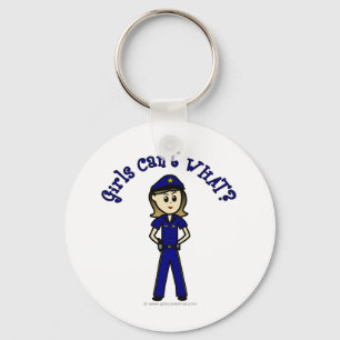 Light Police Officer Keychain