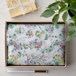 Light Pretty Floral Pattern Tissue Paper