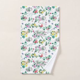 Light Pretty Summer Floral Pattern Hand Towel