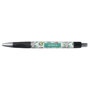 Light Pretty Summer Floral Personalised Pen