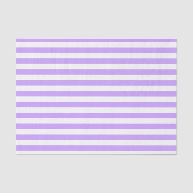 Light Purple and White Stripes Tissue Paper (Front)