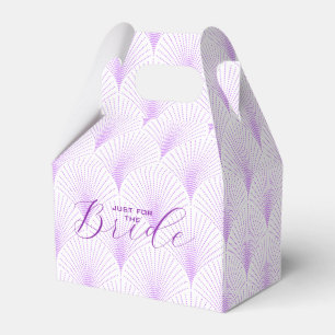 Light Purple Art Deco Pattern Custom text Favor Box