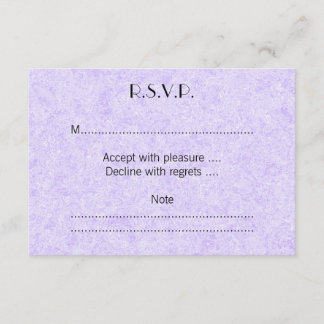 Light Purple Background Pattern. RSVP Card