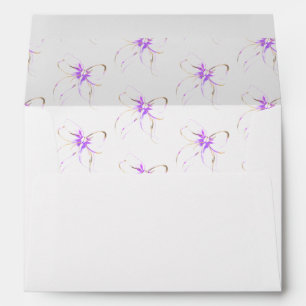 Light Purple Bow Whimsical Modern Elegant Chic Envelope