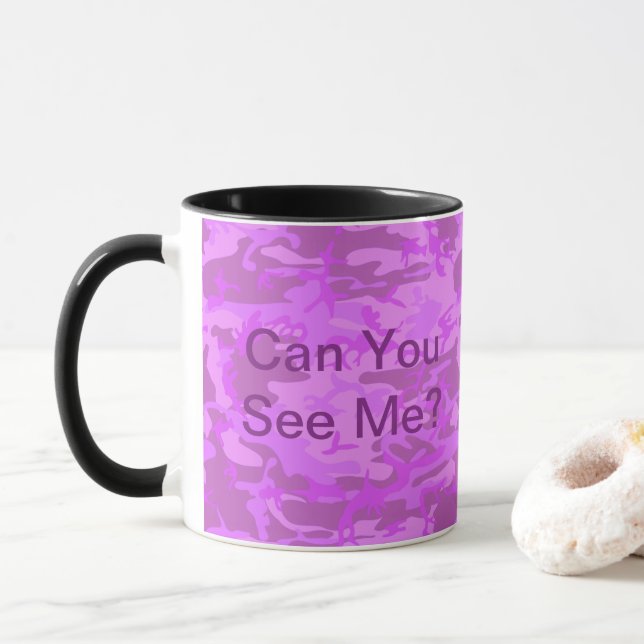 Light Purple Camouflage Mug (With Donut)