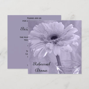 Light Purple Daisy Wedding Rehearsal Dinner Invitation