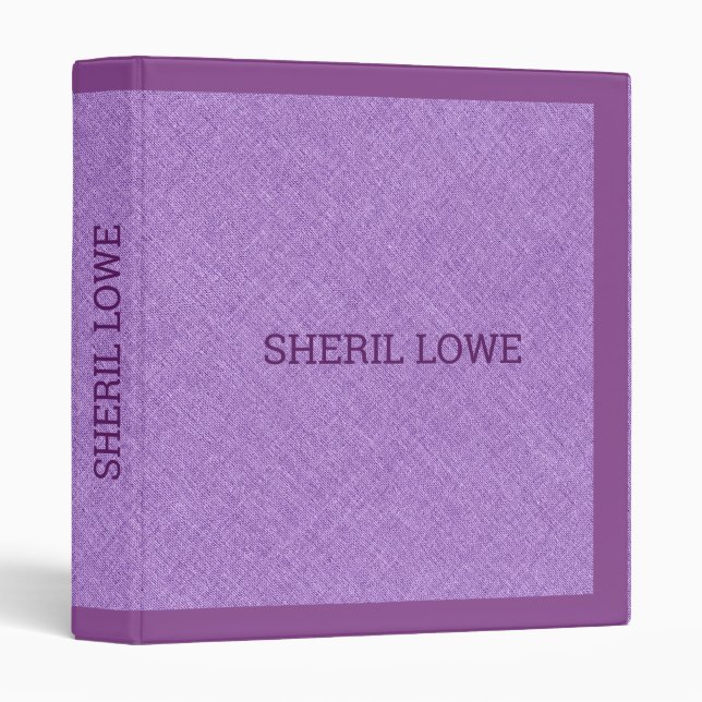 Light-purple faux line texture background binder (Front/Spine)
