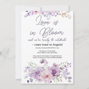 Light Purple Floral Bridal Shower Invitation