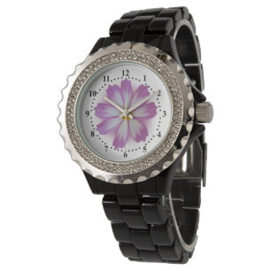 Light purple flower watch