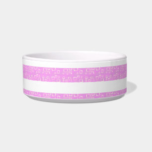 Light Purple Geometric Stripes  Bowl