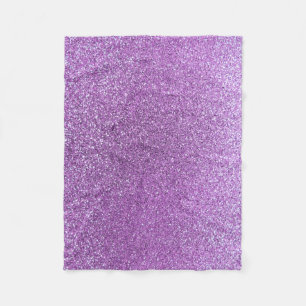 Light purple glitter fleece blanket