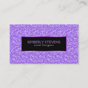 Light Purple Glitter & Sparkles Business Card