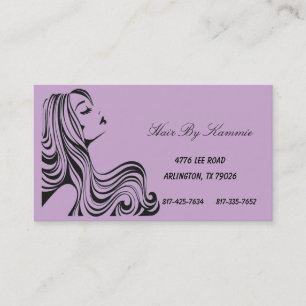 Light Purple Hair, Nail, Make-up Business Card