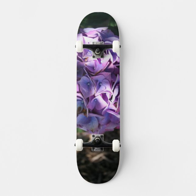 Light Purple Hydrangea Flower Skateboard (Front)