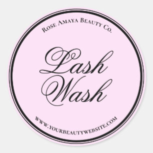 Light Purple Lilac Lash Wash Cleanser Bottle Label