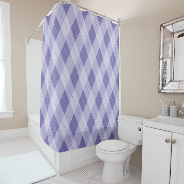 Light Purple Lilac Lavender Argyle Plaid Pattern (In Situ)