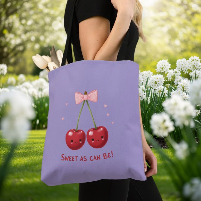 Light Purple Little Bag with Cherry Illustration (Creator Uploaded)