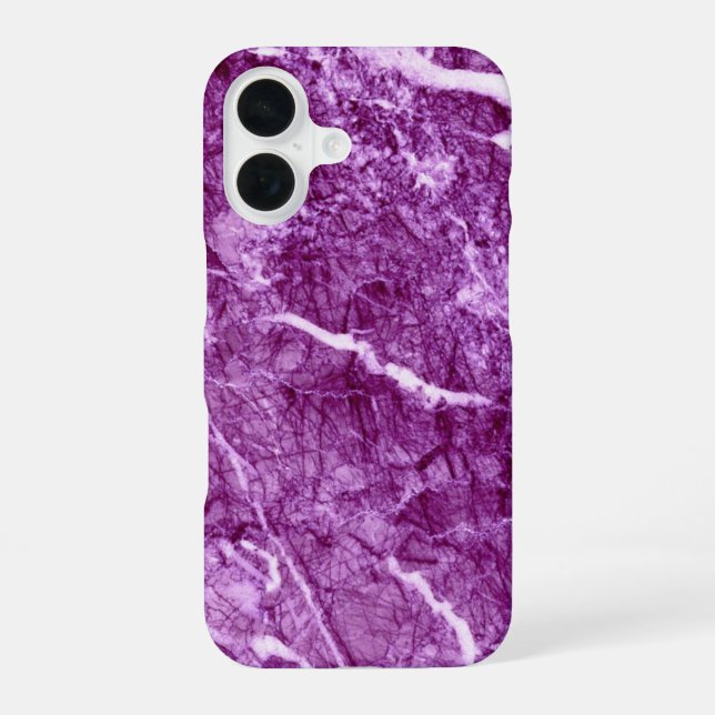 Light Purple Marble iPhone 16 Case (Back)