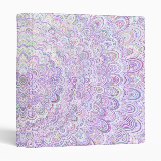 Light Purple Metal Flower Mandala Binder (Front/Spine)