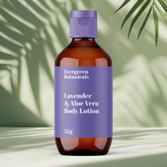 Light Purple Modern Cosmetics Bottle Label (Creator Uploaded)