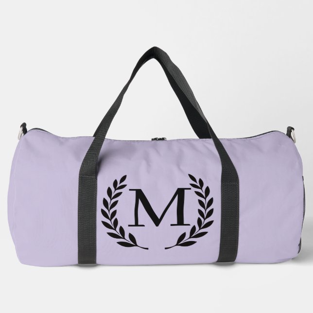 Light Purple Monogram Fitness Gym Bag (Front)