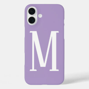 Light Purple Monograms Name Cool Gift Party Favour iPhone 16 Plus Case