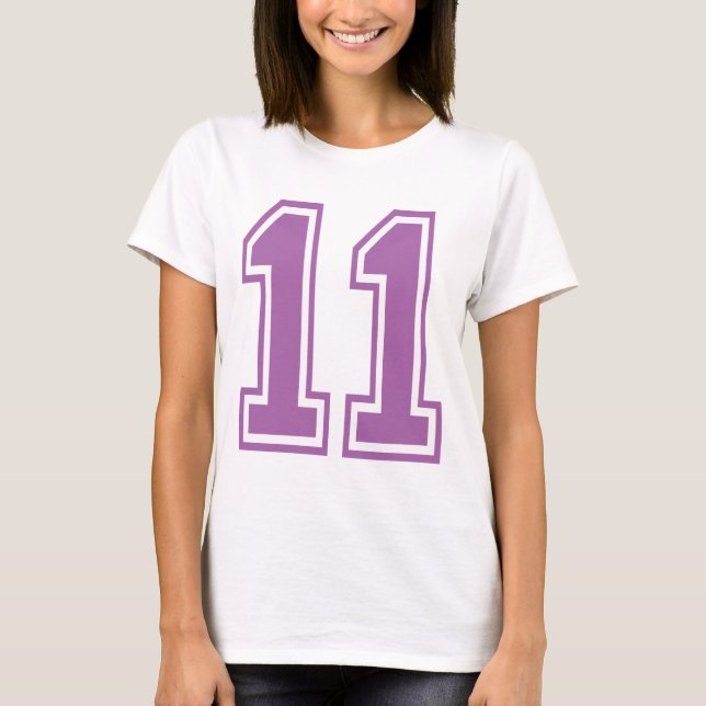 LIGHT PURPLE NUMBER 11 T-Shirt (Front)