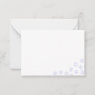 Light Purple Puppy Paw Prints Card