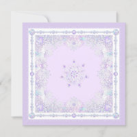 light purple snowflake & frosted heart