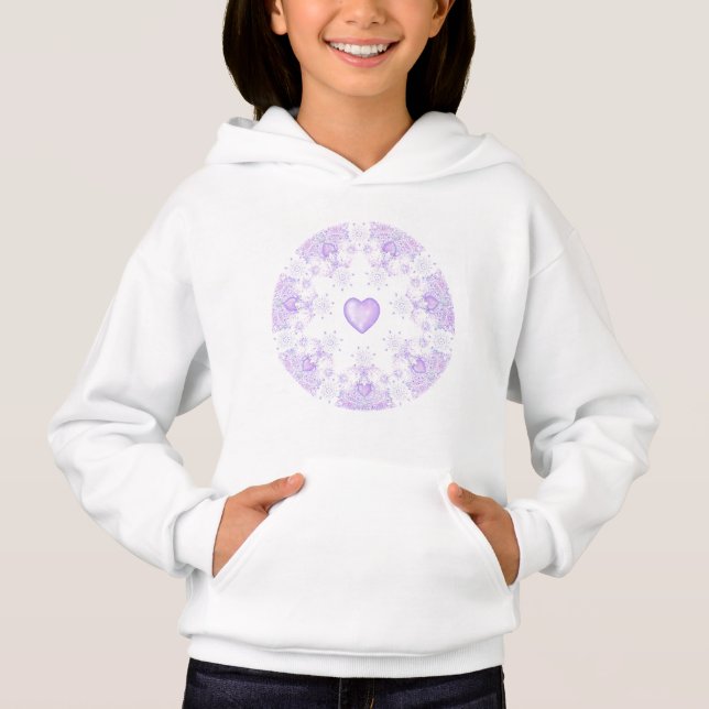 light purple snowflake & glittering heart (Front)