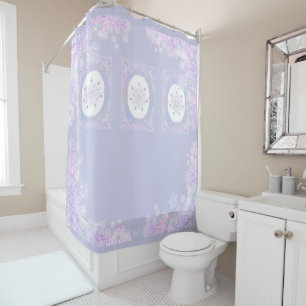light purple snowflake & glittering heart