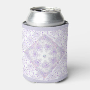 light purple snowflake & glittering heart can cooler