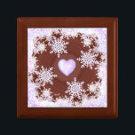 light purple snowflake & glittering heart gift box<br><div class="desc">When it snows on my purple world, these light purple snowflakes fall. They have 7 branches, soft and shiny purple hearts and rhinestones are embedded in them. For all those who love light pastel colours with a purple/parma hues on this winter design. (💜 Those who know will also see that...</div>
