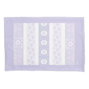 light purple snowflake & glittering heart pillowcase