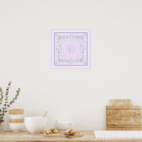 light purple snowflake & glittering heart