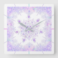 light purple snowflake & glittering heart