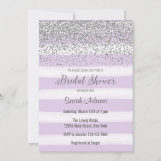 Light Purple Watercolor Bridal Shower Invitation