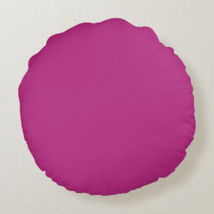 Light Raspberry Solid Colour Round Pillow