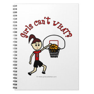 Light Red Basketball Girl Notebook