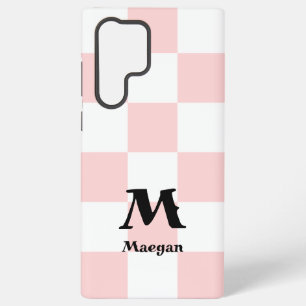 Light Red Chequered Pattern Background Samsung Galaxy Case