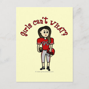 Light Red Football Postcard