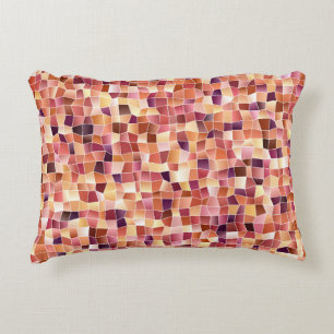 Light Red, Yellow vintage background with rectangl Accent Pillow