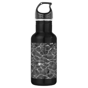 Light Reflections On Water: Black & White 532 Ml Water Bottle