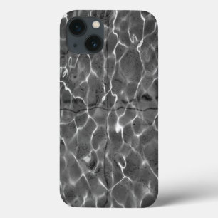 Light Reflections On Water: Black & White iPhone 13 Case