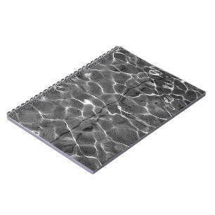 Light Reflections On Water: Black & White Notebook