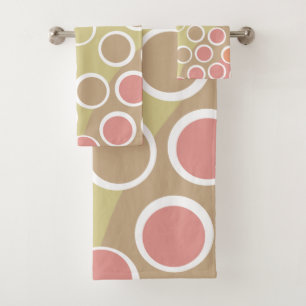 Light Retro Rainbow w/ Big Polka Dots Towels