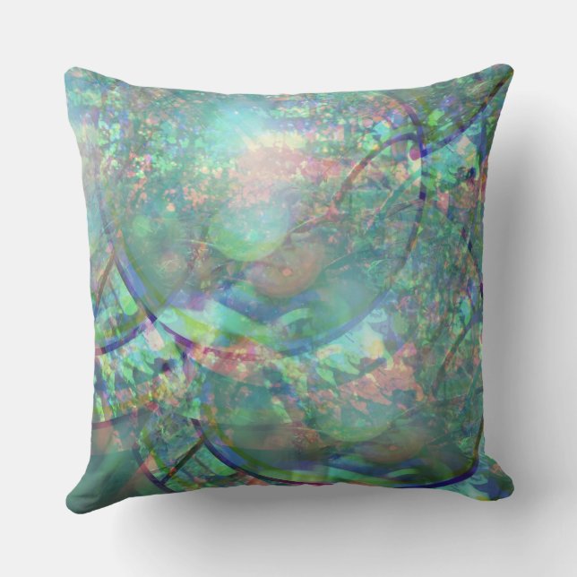 Light Rings Outdoor Pillow (Back)