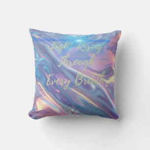 Light Rising Through Every Breath Pillow – Mindful